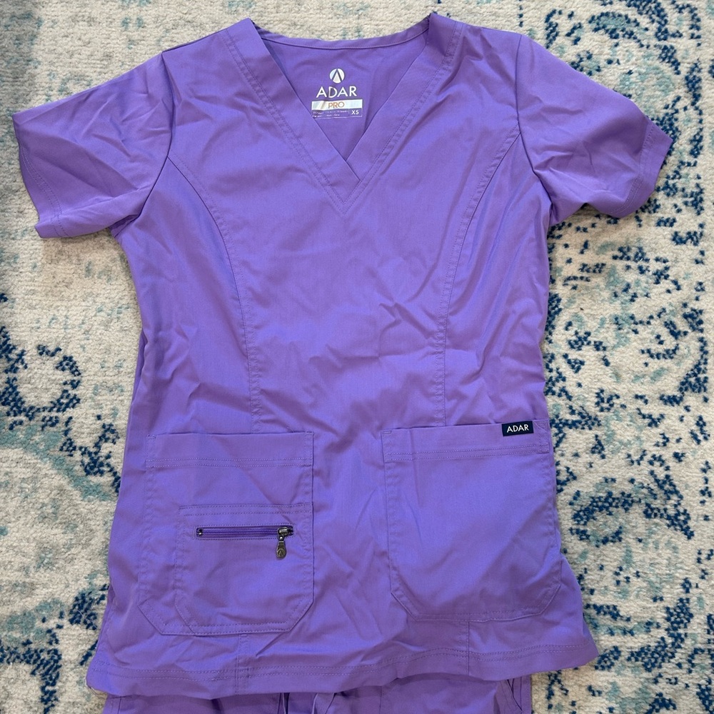 Adar Purple Scrub Set